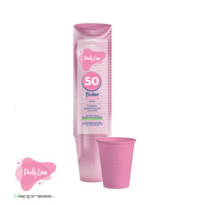 BICCHIERE 200CC 50PZ ROSA