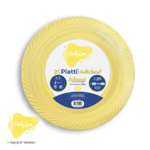 PIATTO FRUTTA 25PZ GIALLO LUSSY