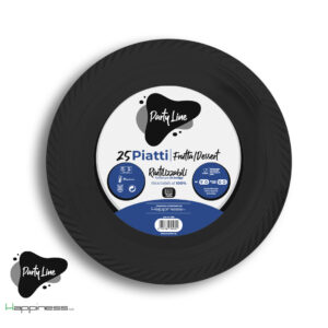 PIATTO FRUTTA 25PZ NERI LUSSY
