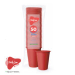 BICCHIERE 200CC 50PZ ROSSO