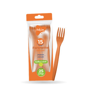 FORCHETTA RIUTILIZ 15PZ ARANCIO