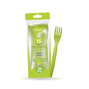 FORCHETTA RIUTILIZ 15PZ VERDE