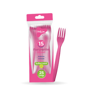 FORCHETTA RIUTILIZ 15PZ FUCSIA
