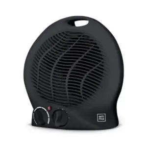 STUFA DA BAGNO TONDA NERA 2000WATT