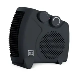 STUFA DA BAGNO QUADRATA NERA 2000WATT