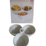 PIATTO SNACK 3 SEZIONI 20,5X20,5X9
