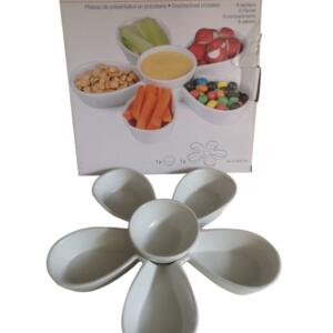 PIATTO SNACK 6 SEZIONI 25X5