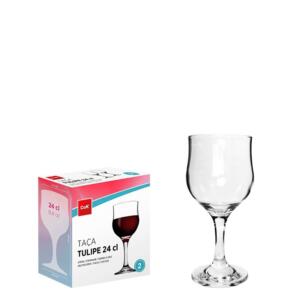 BICCHIERE TULIPE VINO 24CL 2pz