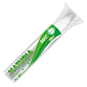 BICCHIERE TUBO NEW NATURE RPET 30PZ