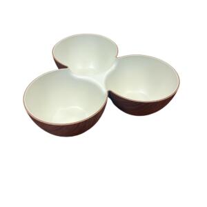 COPPETTA TRIPLO SNACK TONDA 19X21CM