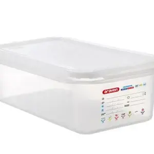 Contenitore GN 1/3 in polipropilene h100mm c/cop ermetico