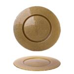 SOTTO PIATTO VETRO 33CM ORO