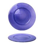 SOTTO PIATTO VETRO 33CM BLU