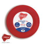 PIATTO PIANO 20PZ ROSSO