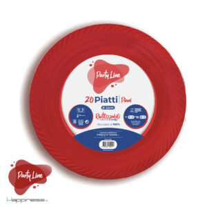 PIATTO PIANO 20PZ ROSSO
