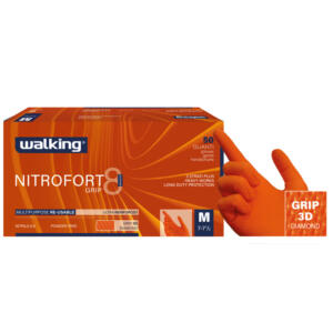 50 Guanti in nitrile extra resistenti con grip 3D - XL