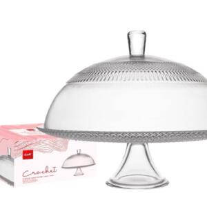 PIATTO TORTA C/COPERCHIO E PIEDE 31CM