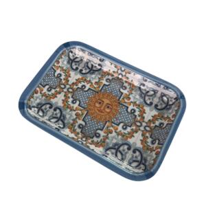 Vassoio Caffè Decorato Melamina 30x21,5cm